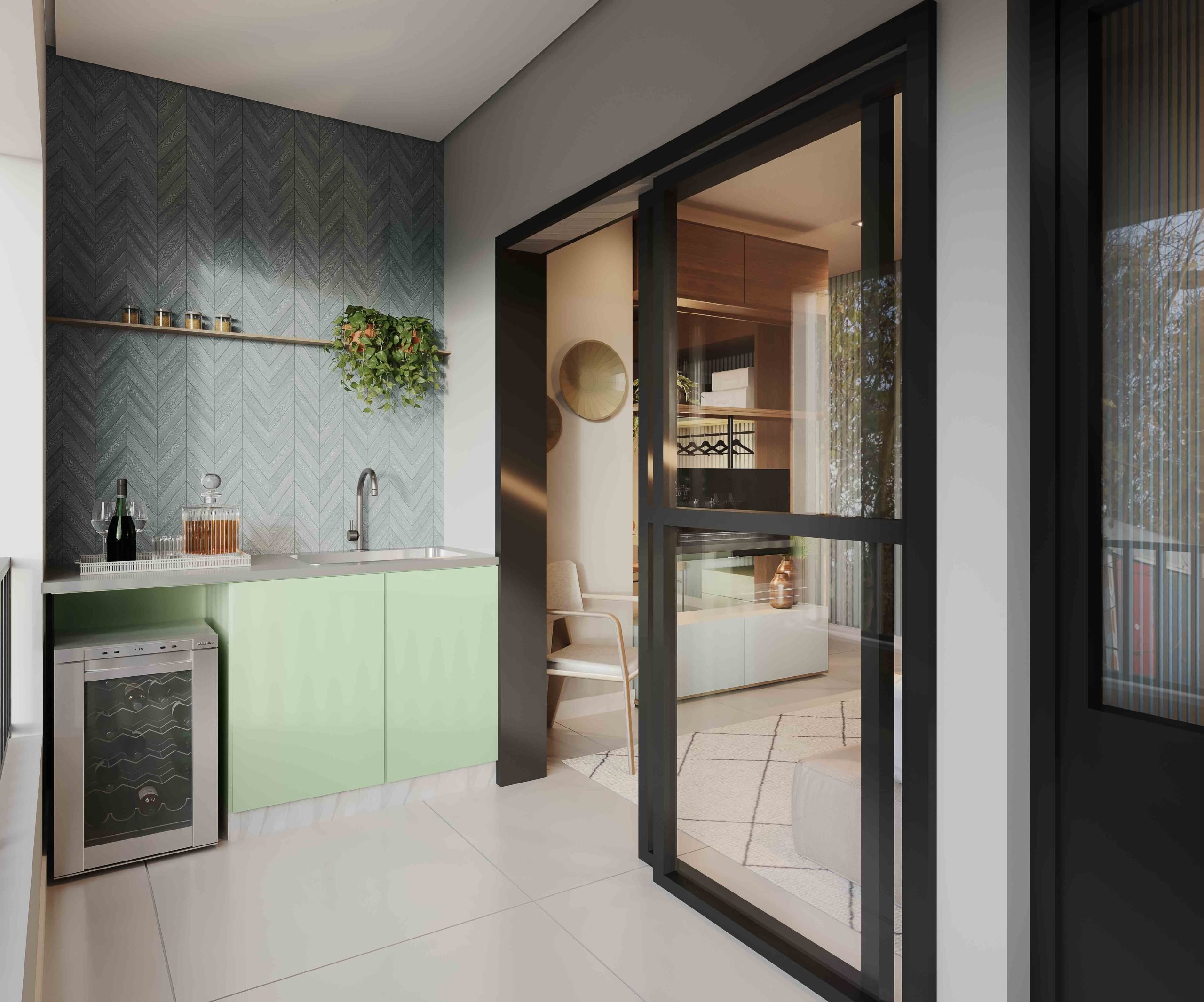 Varanda gourmet • 44 m²