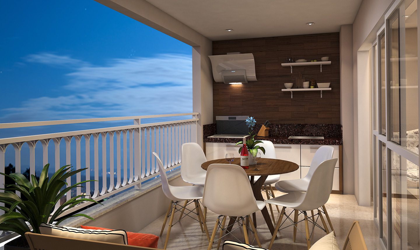 Varanda gourmet • 130 m²