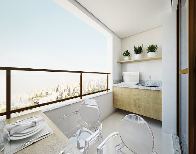 Varanda gourmet • 67 m²
