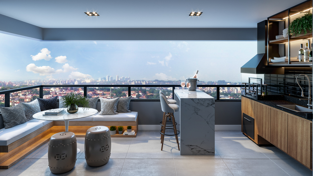 Varanda gourmet • 131 m²