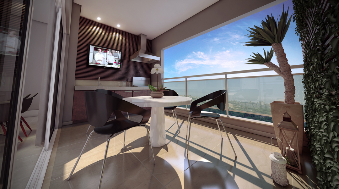 Varanda gourmet • 125 m²