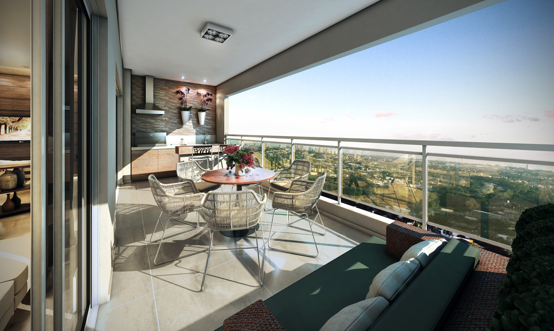 Varanda gourmet • 166 m²