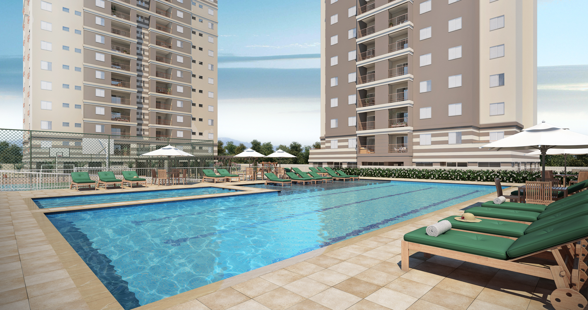 Piscinas adulto e infantil