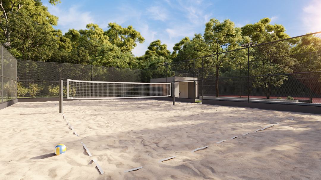 Quadra de areia bosque privativo